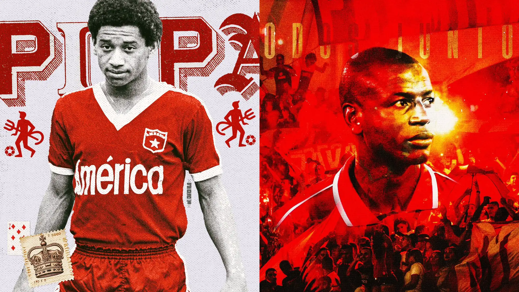 PIPA tribute poster and a red-toned crowd celebration poster